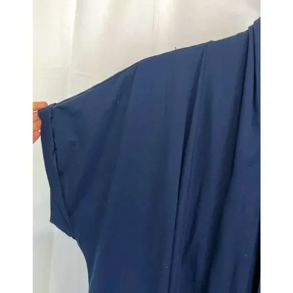 NWOT TALBOTS Open Front Cardigan Topper Short Sleeve Pima Cotton Stretch Blue XL - Picture 5 of 10